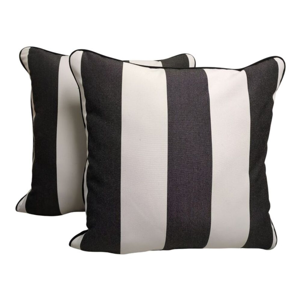 Black - Member's Mark Cabana Outdoor Accent Pillows with Sunbrella Fabric, Set o